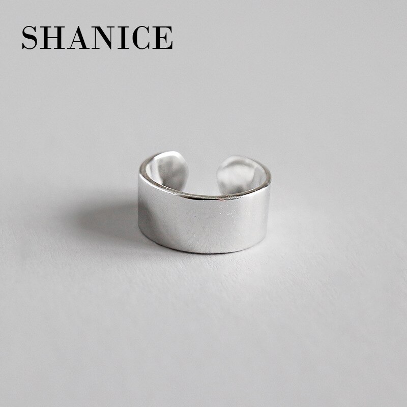 SHANICE SHANICE 925 Sterling Silver Geometric Wide Ear Cuff Clip On Earrings For Women Girl Without Piercing Earings diy