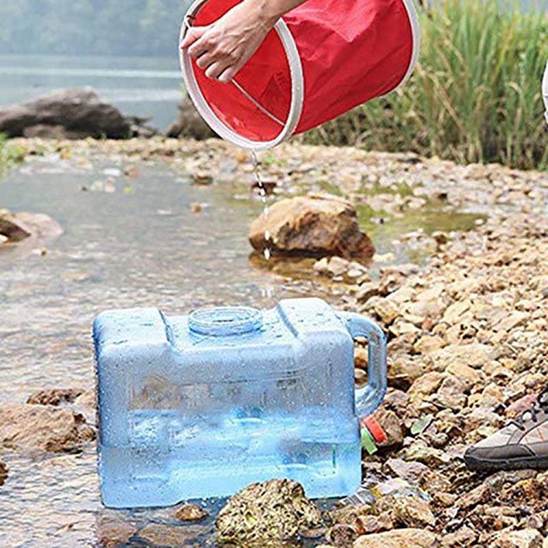 Water Canister with Tap,Camping Portable Bucket Car Water Container with Lid Water Tank Reservoir for Outdoor Travel
