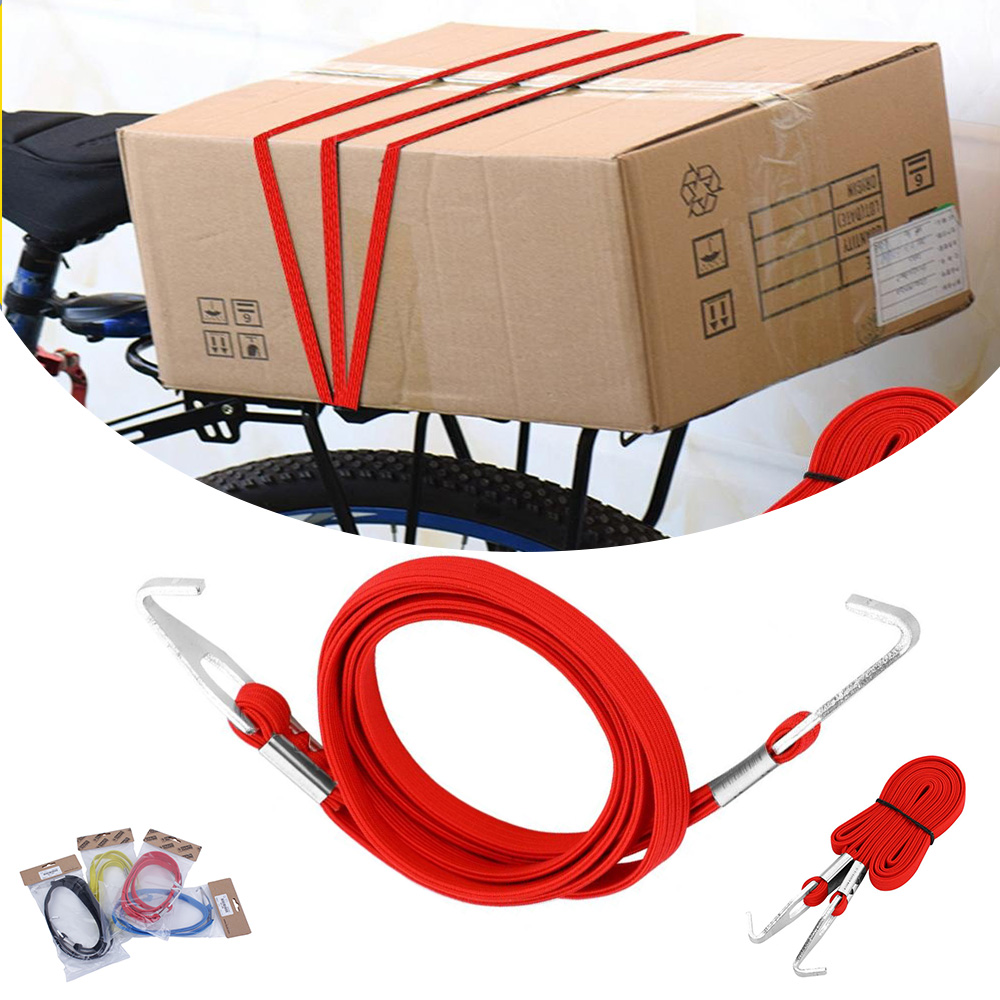 80cm elastisk bagasje tau sykkel sykkel sykling krok bandasjerem belte boks bære 50g pakning tau glipper utstyr tilbehør  d40