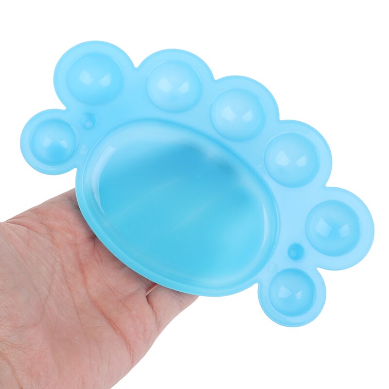 2pcs Footprint Shape Plastic Palette Art Paint Plastic Drawing Tray Color Palette For Oil Watercolour White Painting Pallet