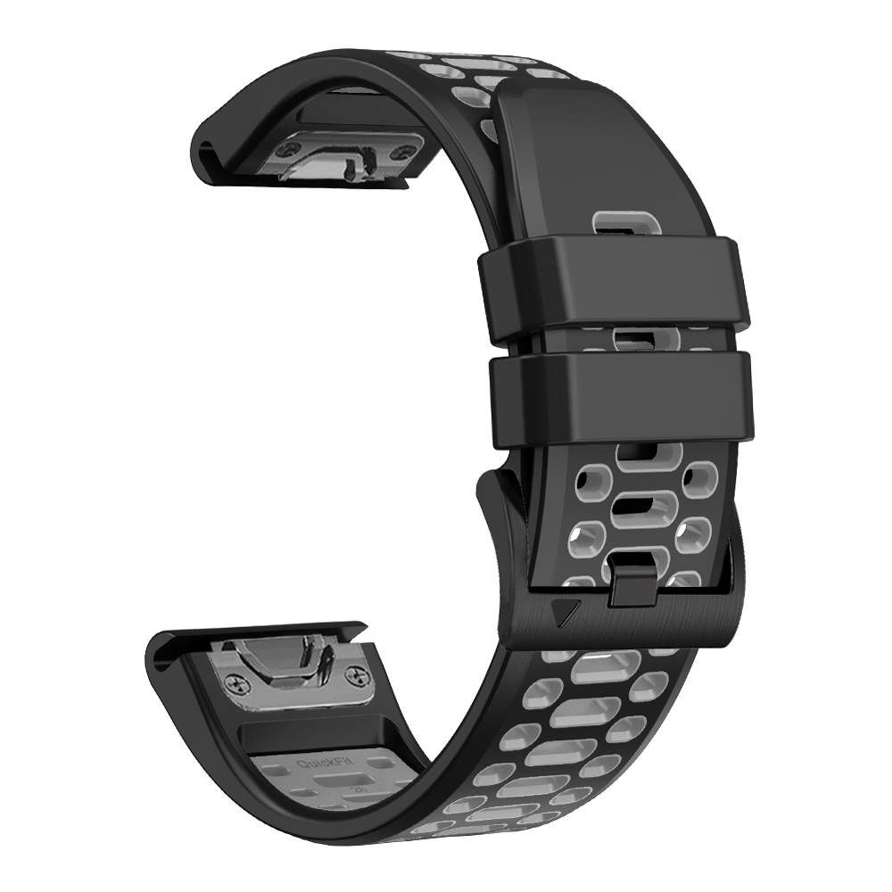 22 26Mm Siliconen Horlogeband Voor Garmin Fenix 7/7pro/7x/6x/6 Pro/5x/5 Plus/Epix/Voorloper Polsbandje Vervangbare Armband: XXL / GRIJS