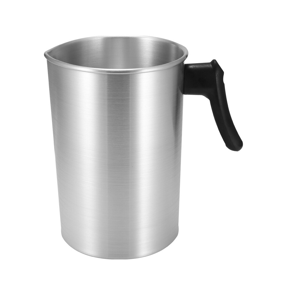 1.2/3L Pot de fusion de cire en Aluminium bougie à bricoler soi-même savon fondant pichet mousseur de lait avec longue poignée, peut économiser du travail et éviter les éclaboussures