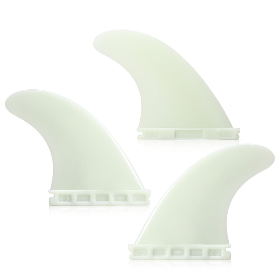 11.1cm future tri fin 4.37 '' surfing tri fin set surfboard fins fcs future fin thruster 3 packs vannsport surfing board: Melk hvit