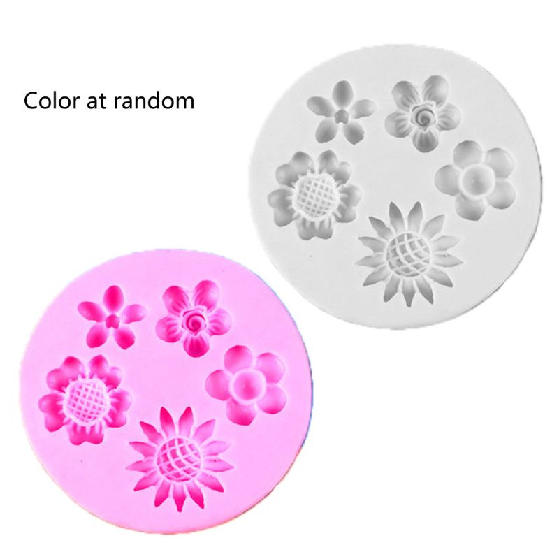 Mini Bloem Siliconen Cake Fondant Hars Mallen Rozen Bloem Mold Daisy Bloem Mallen Kleine Bloem Mallen Sieraden Art Gereedschap: G