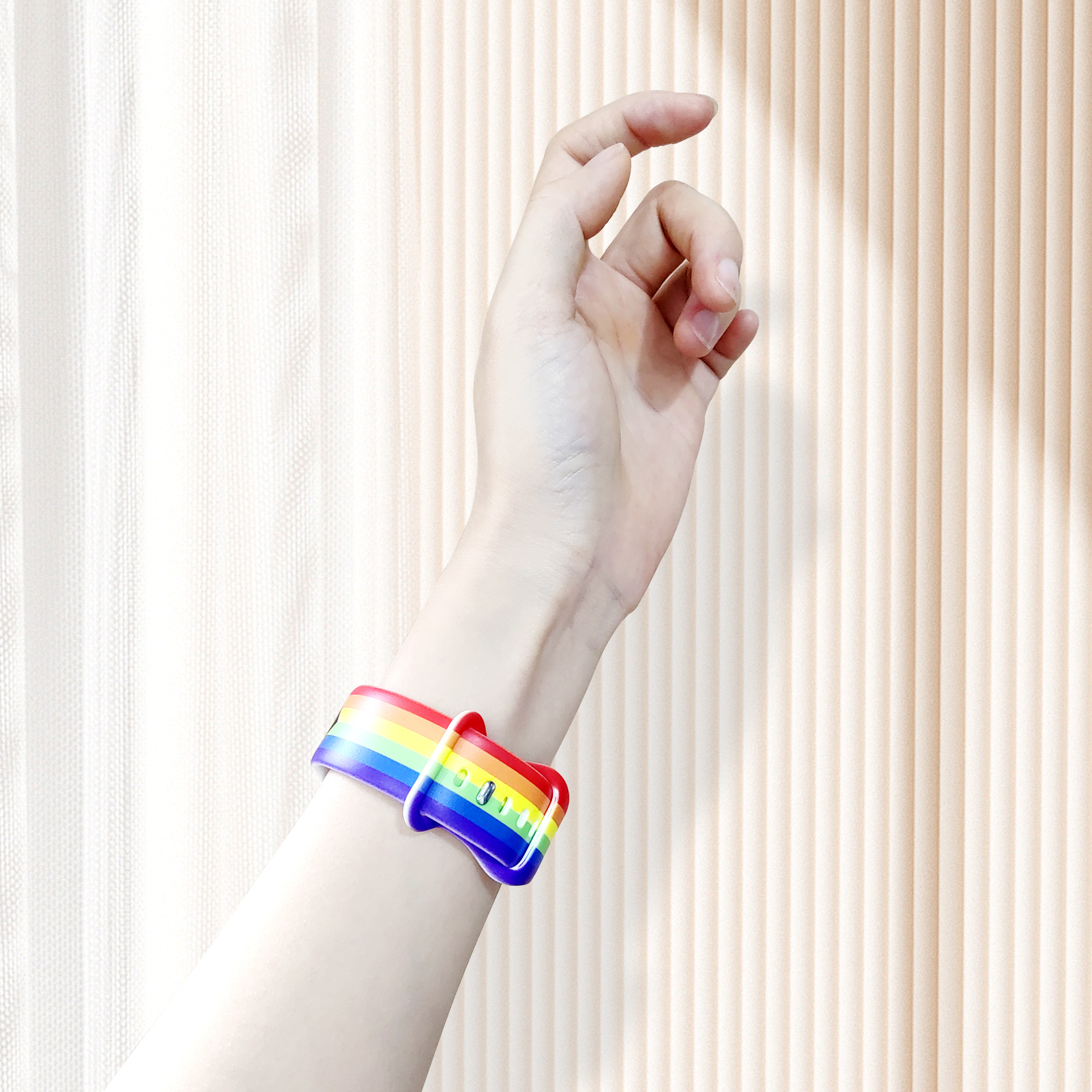 Bracelet imprimé arc-en-ciel pour Apple Watch 10 9 8 7 SE, Bracelet en Silicone remplaçable pour iWatch 44mm 42mm 41mm 40mm