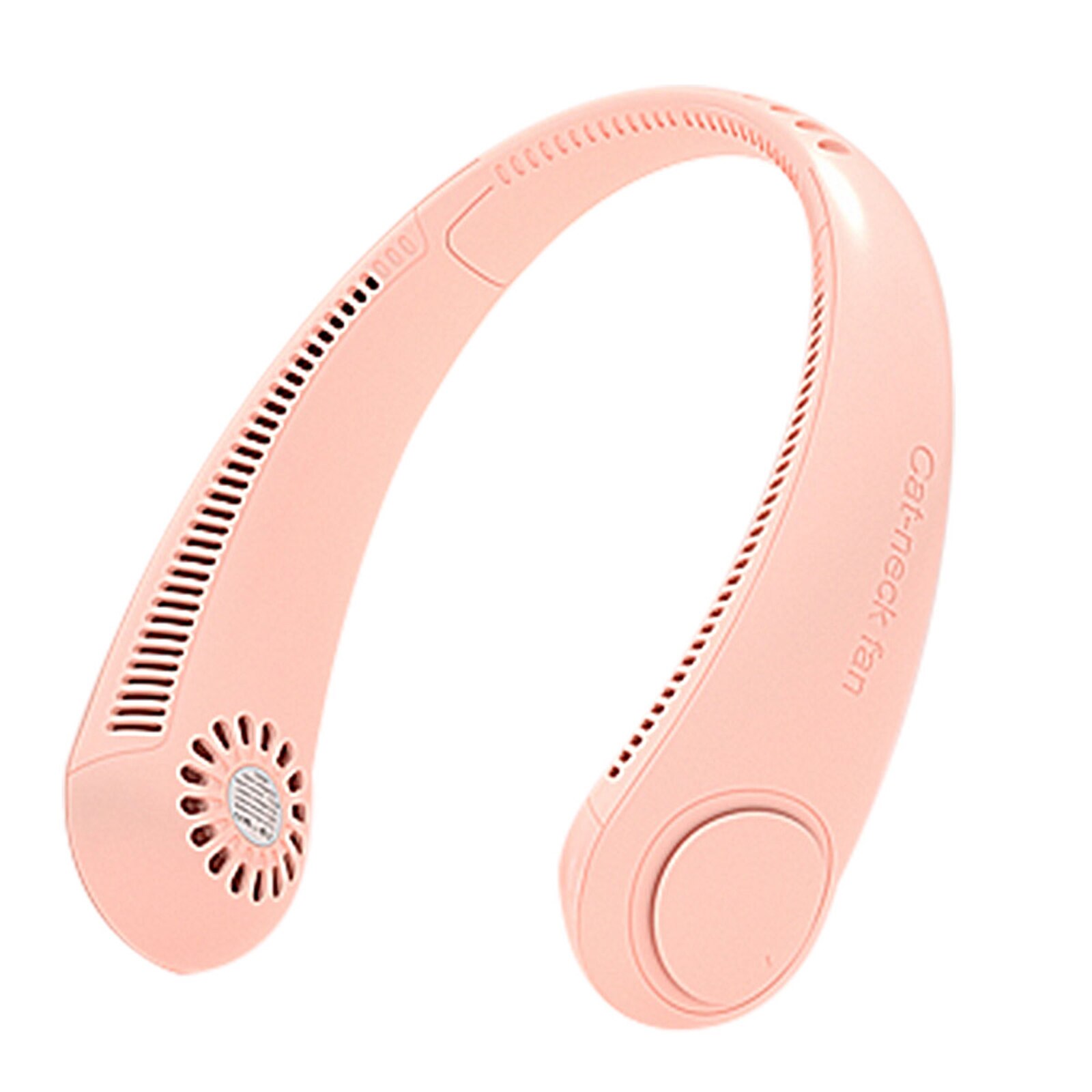 Neck Fan, USB Rechargeable, 3 Speed Adjustable, Handsfree Bladeless Cooler: Pink