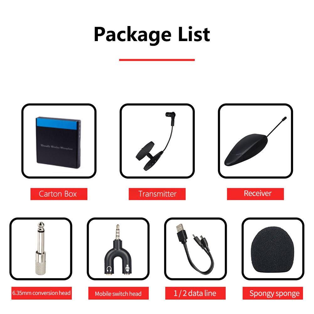 Saxofoon Draadloze Microfoon Ontvanger Zender Orkest Trompet Saxo Condensor Draagbare Zwanenhals Mic