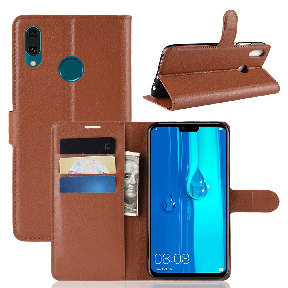 Wallet Case Kaarthouder Telefoon Gevallen Voor Huawei Y9 6.5-Inch Pu Lederen Beschermhoes Beschermende Holster