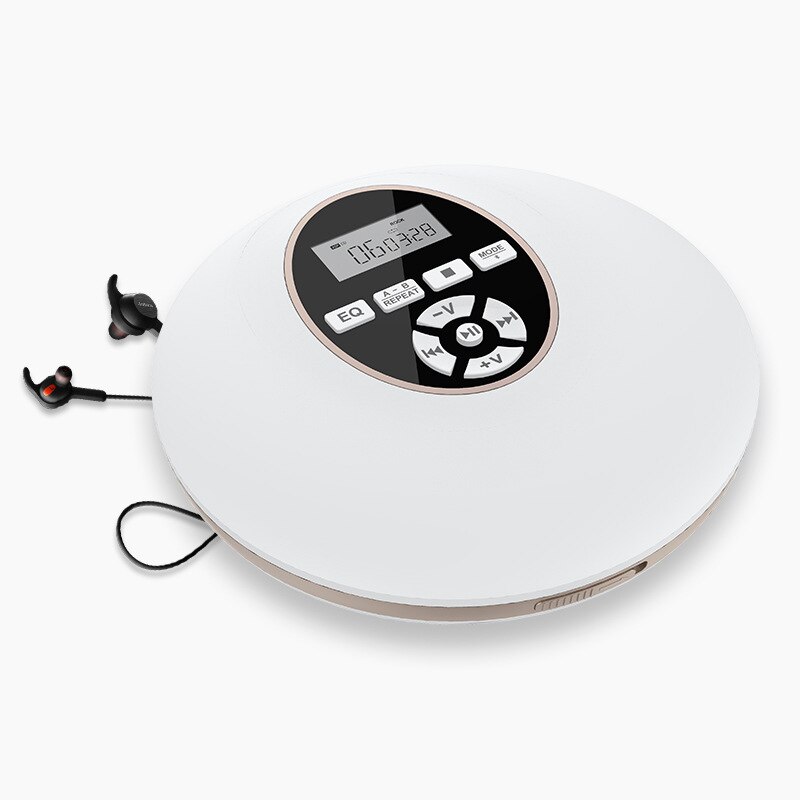 Portable CD Player With Bluetooth Walkman Player With LCD Display Audio 3.5Mm Jack For