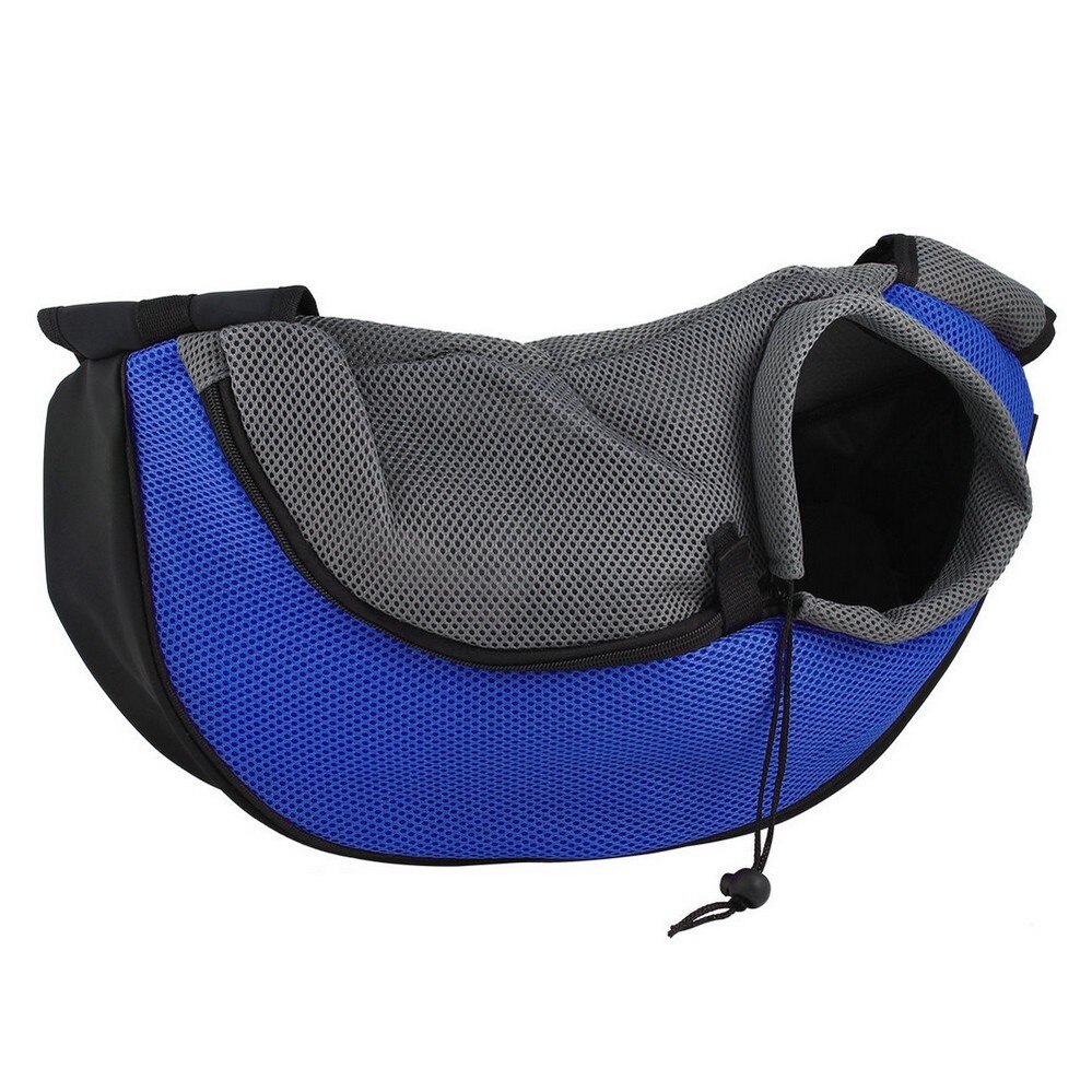 Pet Carrier Kat Puppy Dog Carrier Sling Voorzijde Mesh Reizen Tote Schoudertas Rugzak Siliconen Kom Door Epacket: Blue without Bowl / S