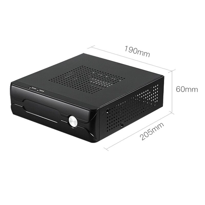 Desktop voeding gaming htpc host office home 2.0 usb mini itx met radiatorgat computerbehuizing praktische horizontale behuizing