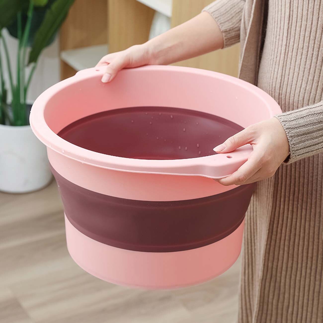 Foldable foot bath bucket household massage foot bath bucket plastic portable foot bath artifact