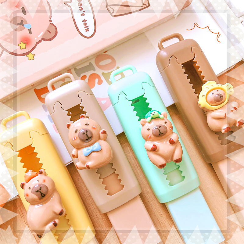Kawaii papeterie esthétique papeterie fournitures de bureau articles scolaires pour enfants gomme mignon Capybara gomme drôle caoutchouc