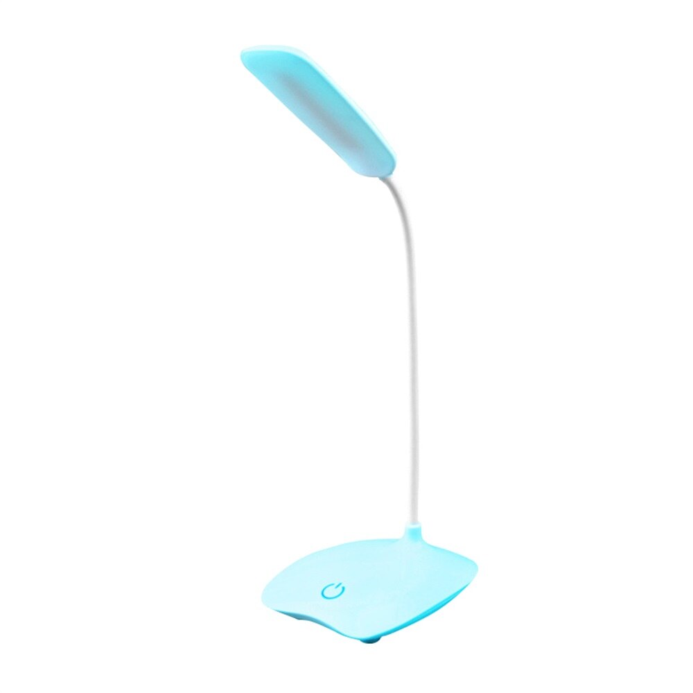 Usb genopladelig 3 modes justerbar led skrivebordslampe elev studie lys 360 graders fri led bord læselampe: Blå