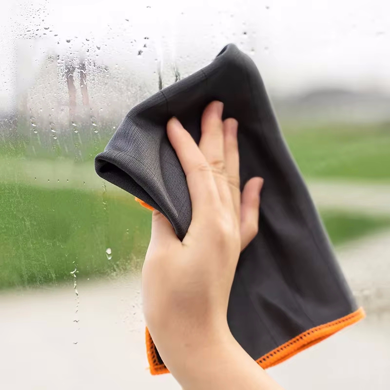 Lint Free Carbon Fiber Cleaning Cloth Glass Window Polishing Streak Free Miracle Easy Clean Rag Reusable for Kitchen Dish: Pink