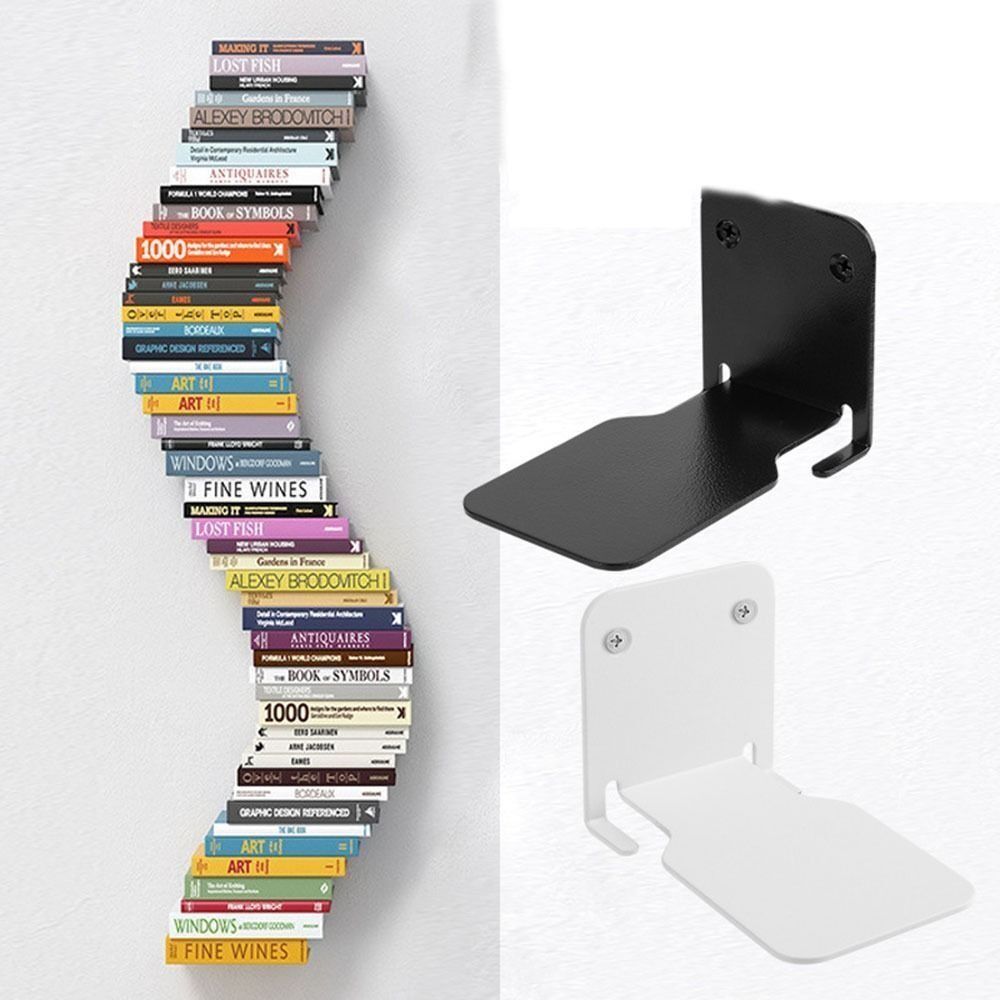 Estantería flotante Invisible montada en la pared, estante para libros, decoración del hogar, organizador de libros