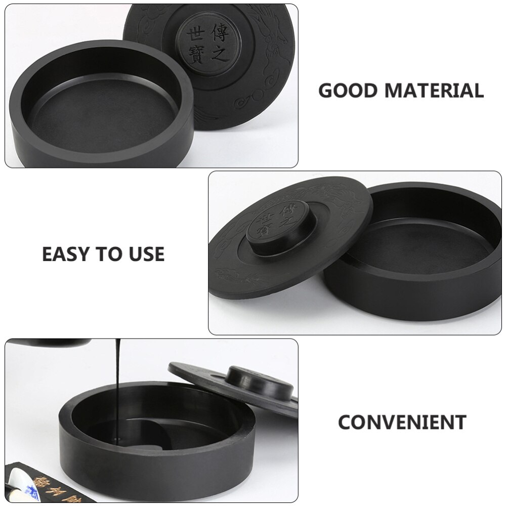 Round Inkstone Traditional Writing Inkstone Painting Inkstone Unique Inkslab