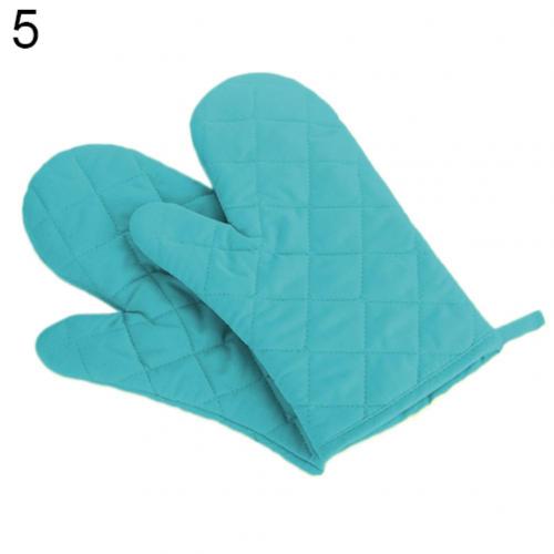 Guanto da forno professionale in cotone resistente al calore protettore da cucina supporto per pentole guanto da cucina forniture da forno: Grass Green