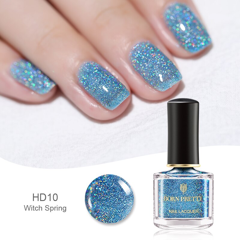 Geboren Pretty Pailletten Nagellak 6Ml Shimmer Glitter Nail Art Varnish Diy Ontwerpen 12 Kleuren Voor: BP-HD10