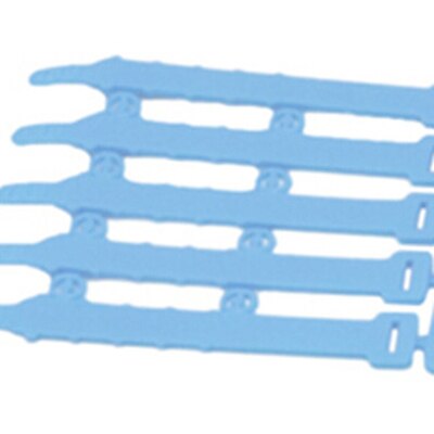 500 Pcs 5 Color Soft PVC Farm Animal Foot Ring Chicken Duck Quail Pigeon Pet Bird Foot Ring: Blue