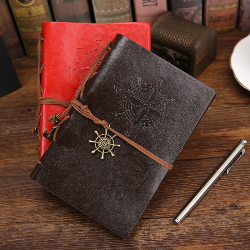 Agenda Vintage Pirate A5 A6 Agenda avec couverture en simili cuir carnet de notes Filofax pour école papeterie coréenne ou voyageur