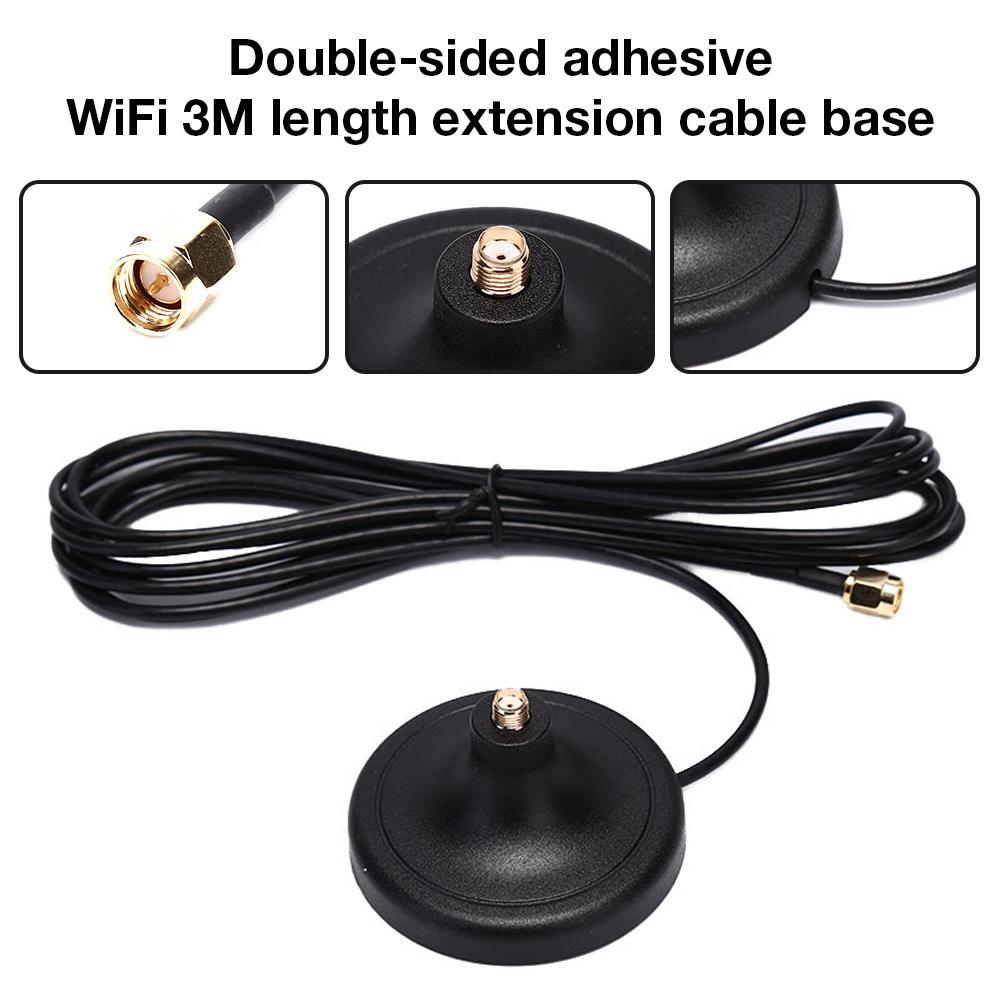 2.4G Antenna Base WIFI 3M Extension Cable SMA Inner Needle To Female Inner Hole 3G 4G Antenna Carrier Magnetic Antenna Extender