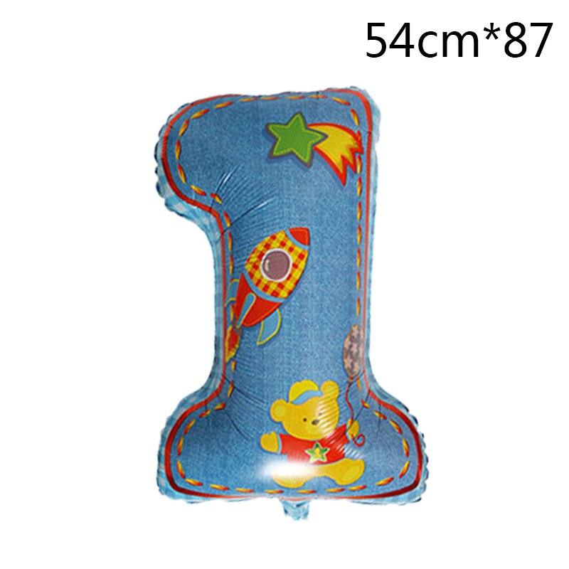 Ballons pour bébé 1 premier anniversaire | Ballon pour fille et garçon de 1 an, ballons avec numéros à feuille d'aluminium, décoration de fête pour enfants, de fête