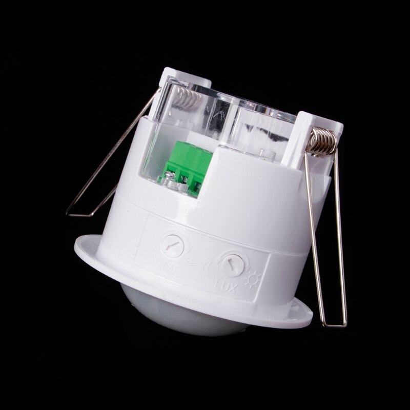 110-240V Ac Mini Verstelbare 360 Graden Plafond Pir Infrarood Body Motion Sensor Detector Lamp Licht Schakelaar Wit
