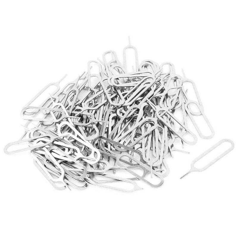 100Pcs Sim-kaart Eject Pin Key Tool Naald Sim Card Tray Holder Eject Pin Voor Iphone Alle Modellen Voor xiaomi Verscheidenheid Smart Telefoon