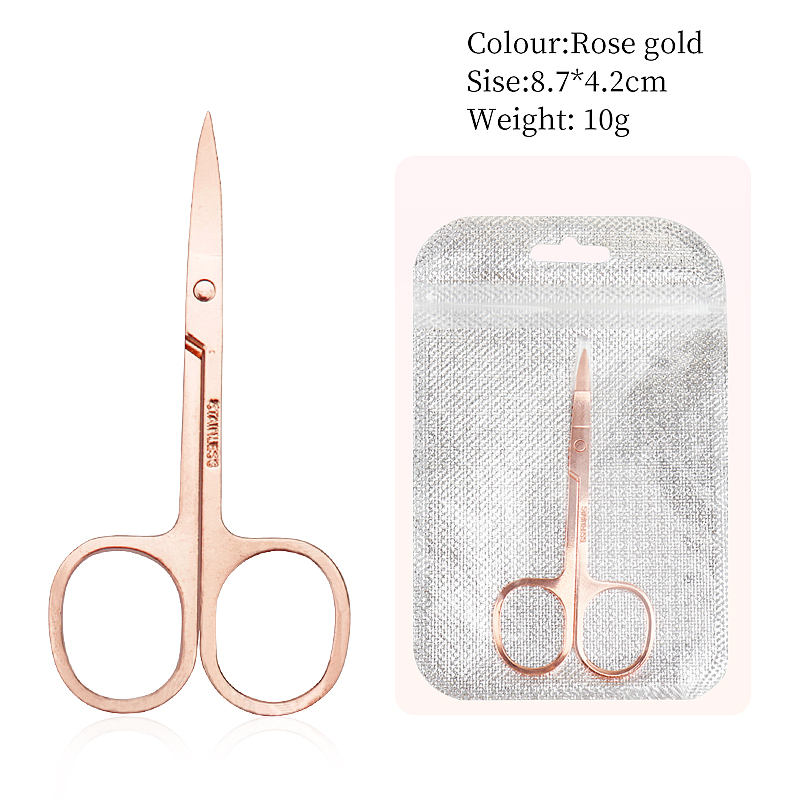 1Pc Wenkbrauw Schaar Make Wimper Trimmer Gezichtshaar Remover Manicure Nail Cuticle Schaar Beauty Tools: Black