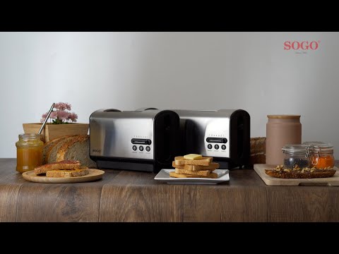 SOGO – grille-pain de luxe à 2 bandes, 3 fonctions, 7 niveaux de contrôle de la température, plateau de reconnaissance amovible, LED