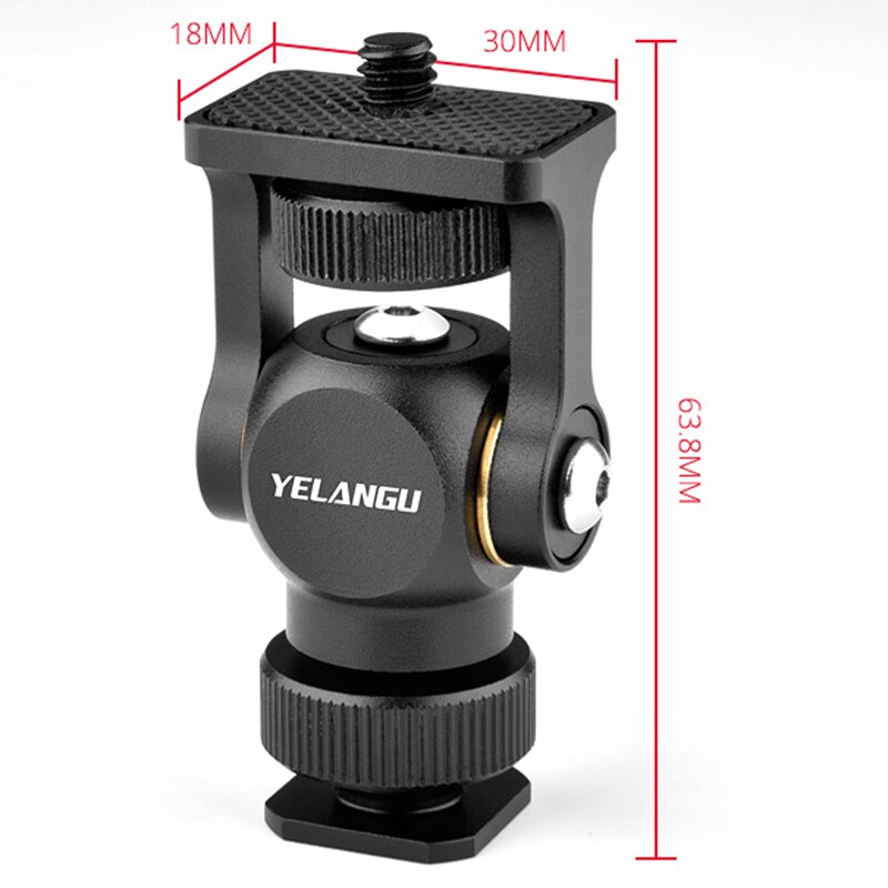 Yelangu Monitor Bracket Stand 360 Graden Roterende Monitor Mount Houder Met Koud Schoen Voor Dslr Camera Gimbal Mount