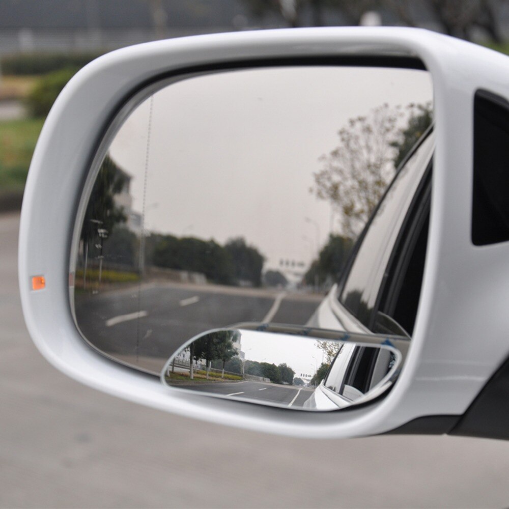 Super Wide 3M Taped Wider Blind Spot Mirror,Frameless,2 Way Application: Fixed Or 360 Degree Adjustable,1 Pair,Free Ship