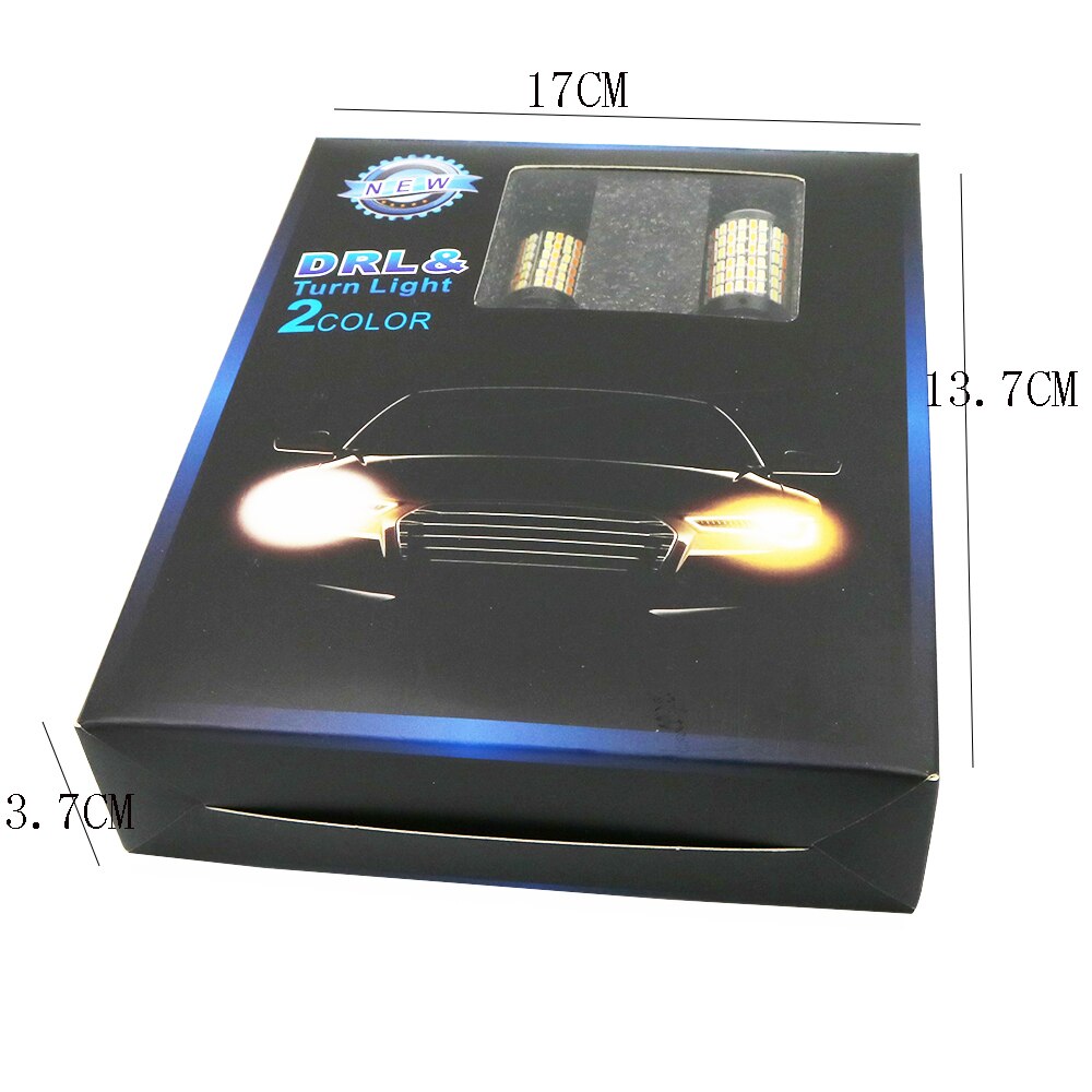 Luz led de circulación diurna con señal de giro, luces LED externas DRL de modo Dual, ba15s BAU15S 1156 p21w s25 168 T20 W21W WY21W 7440