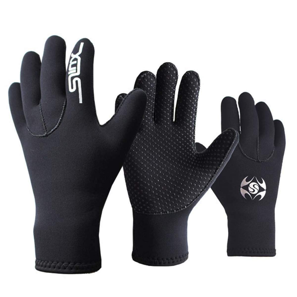 3mm Neoprene Diving Gloves - Non-Slip Warm Snorkel Surf Mittens for Men & Women