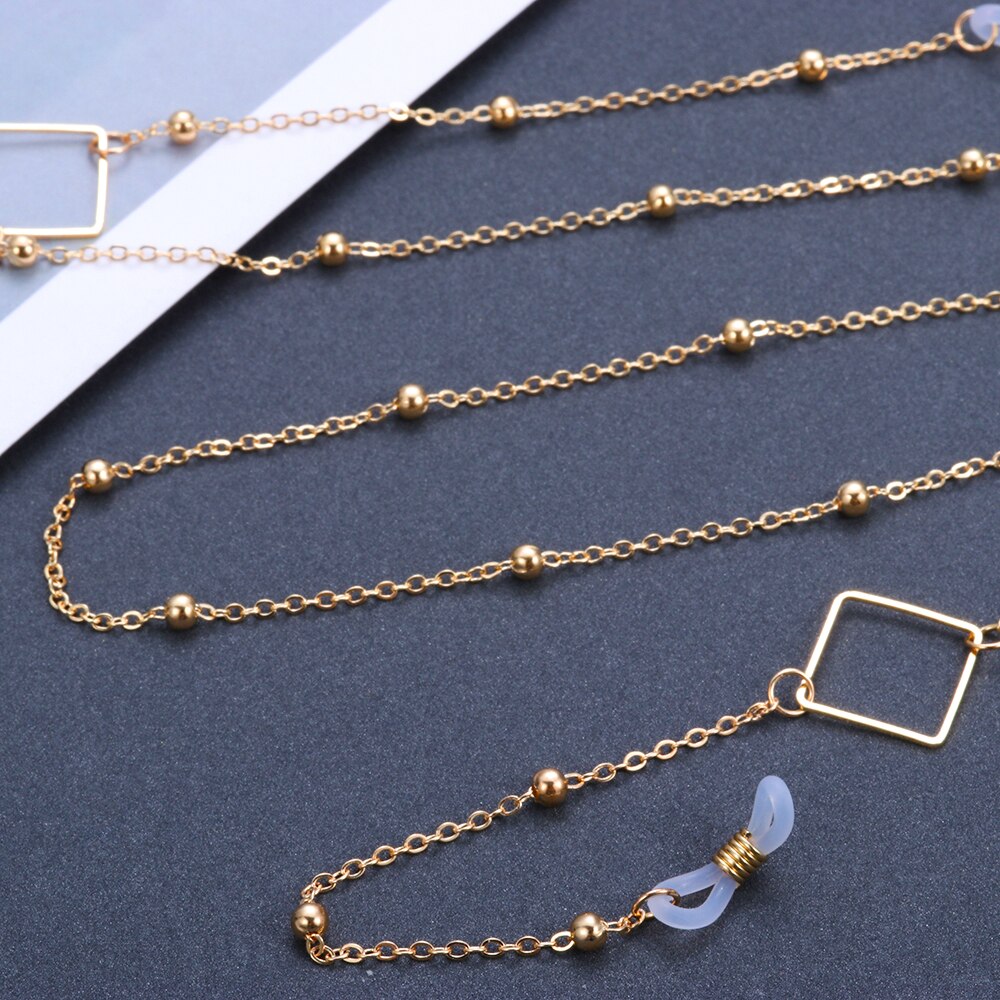 Mode Kralen Brillen Chain Dames Zonnebril Ketting Metalen Brillen Houder Lanyards Glazen Retainer Strap Accessoires