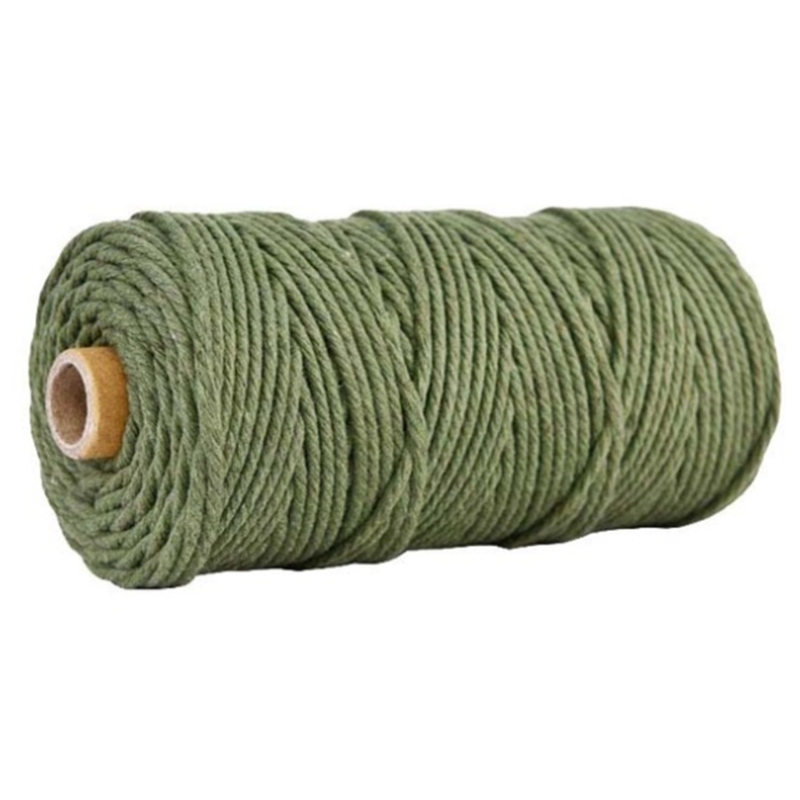 Cordón de macramé de 3mm y 109 yardas, cuerda de hilo de algodón Natural para hacer macramé, colgador de pared, planta, atrapasueños