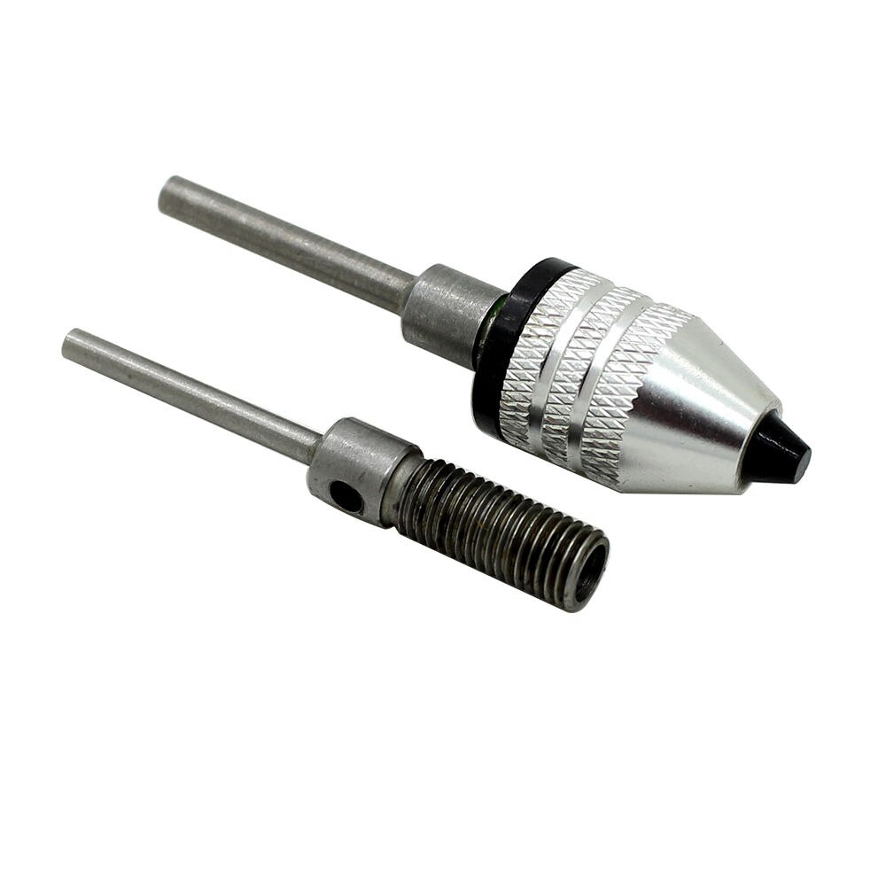 Mini 0.3-4mm nøglefri borepatron adapter skruetrækker roterende kulstofstål top