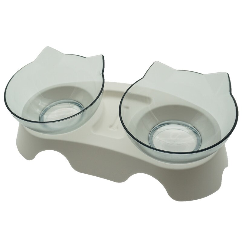 Antislip dubbele kattenbak, hondenbak met standaard, voerbak voor katten, waterbak voor katten, voerbakken voor honden, voerbak voor honden, benodigdheden