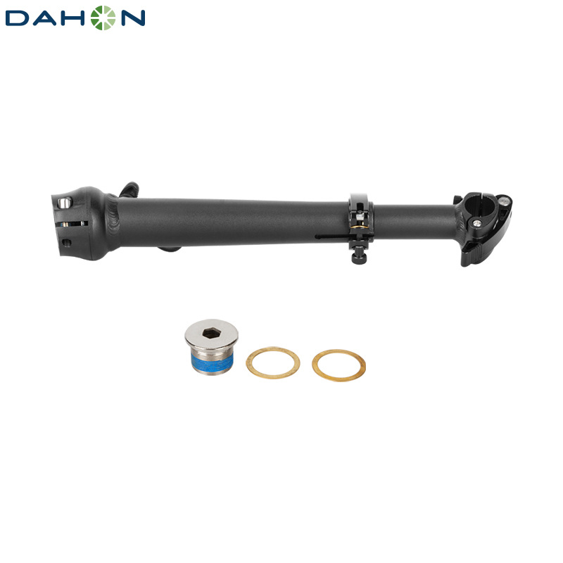 Tubo Vertical para bicicleta plegable de ajuste, aleación de aluminio, doble sección, telescópica integrada, liberación rápida, accesorios para bicicleta: Default Title