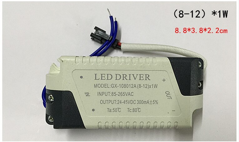 Led Driver Ac 85- 265V 300mA ( 8 -12 )* 1W Voeding Transformator Ballast Voor Bus Licht Spotlight Plafond Lamp Led