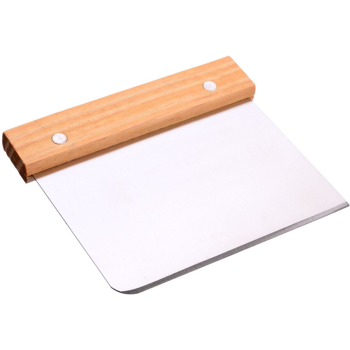 5pcs/set Kitchen Spatula Wooden Handle Grill Turner Stainless Steel Scrape For Pancake Teppanyaki Griddle Cooking Utensil