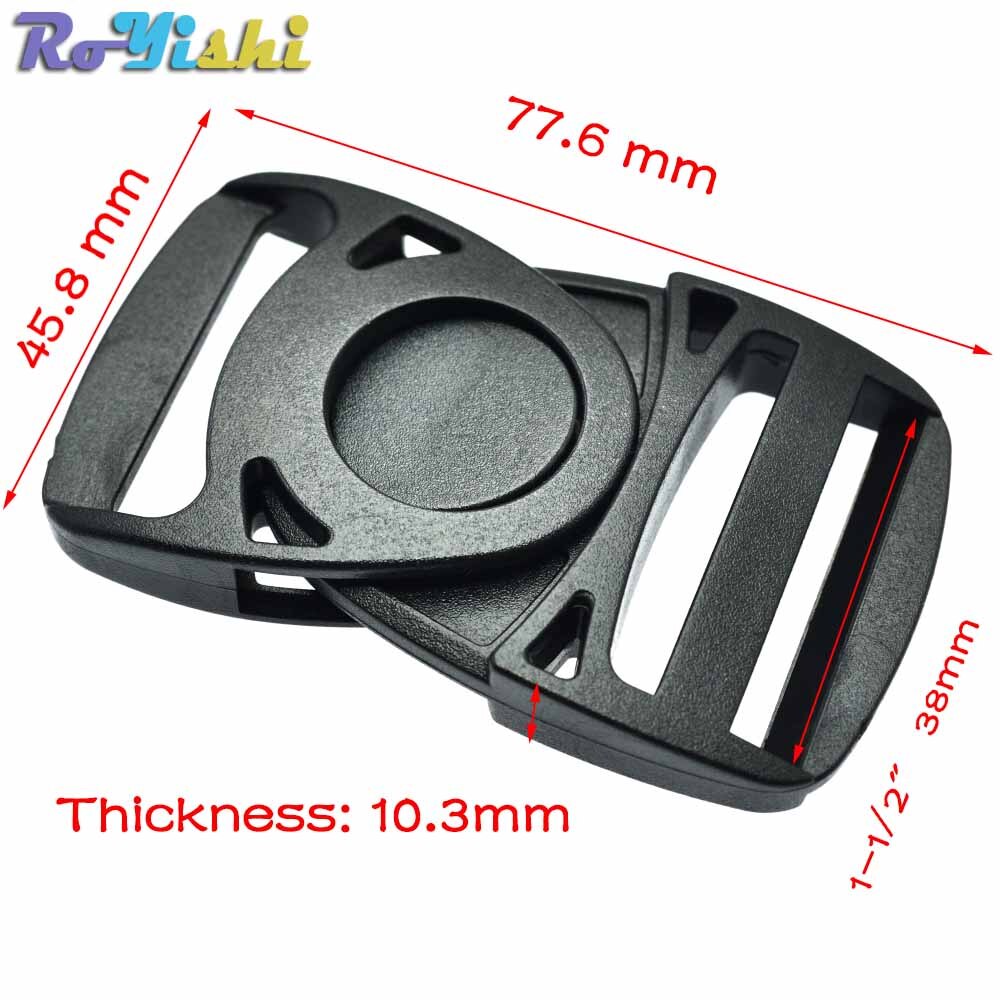 Ryggsäcksremmar i plast med svänghuvud svänghuvud, ryggsäcksband 20mm 25mm 32mm 38mm: 10 st / Vävstorlek 38mm