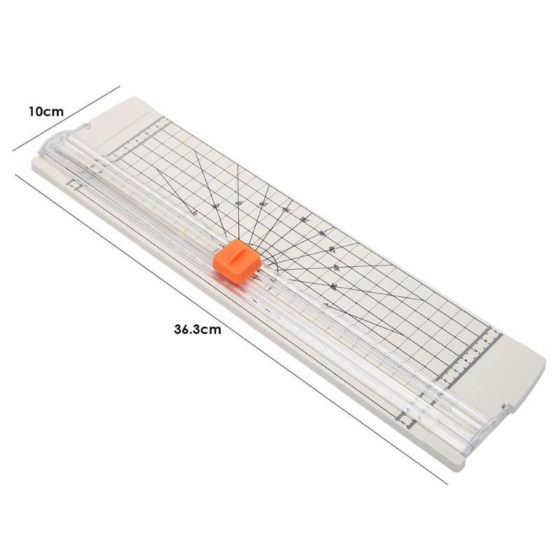 Massicot portable avec base en plastique et  a4/a5 lames de précision pour papier photo et artisanat d'art, idéal pour le scrapbooking: Blanc