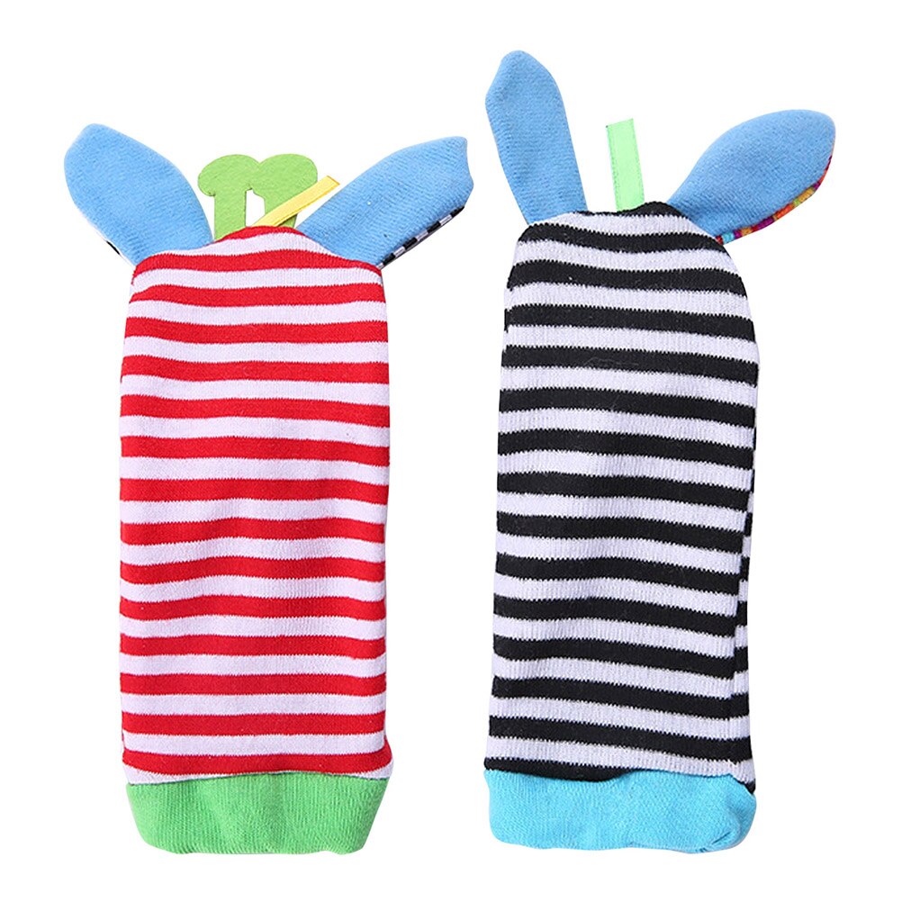 Baby Baby Kids Sokken Rammelaar Speelgoed Pols Rattle And Foot Sokken Hand Voet Developmental Speelgoed 0 ~ 24 Maanden Maanden