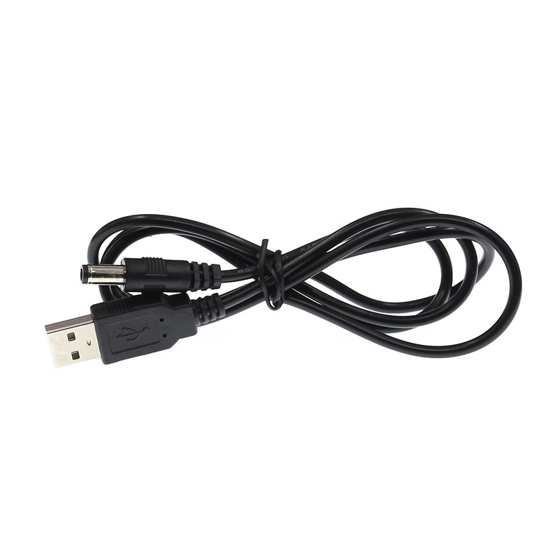 USB naar DC Oplaadkabel 1M 5V Rond Gat 5.5*2.1mm Plug 5V Voeding draad Computer Router Oplader Kabel Adapter Verlengen Koord