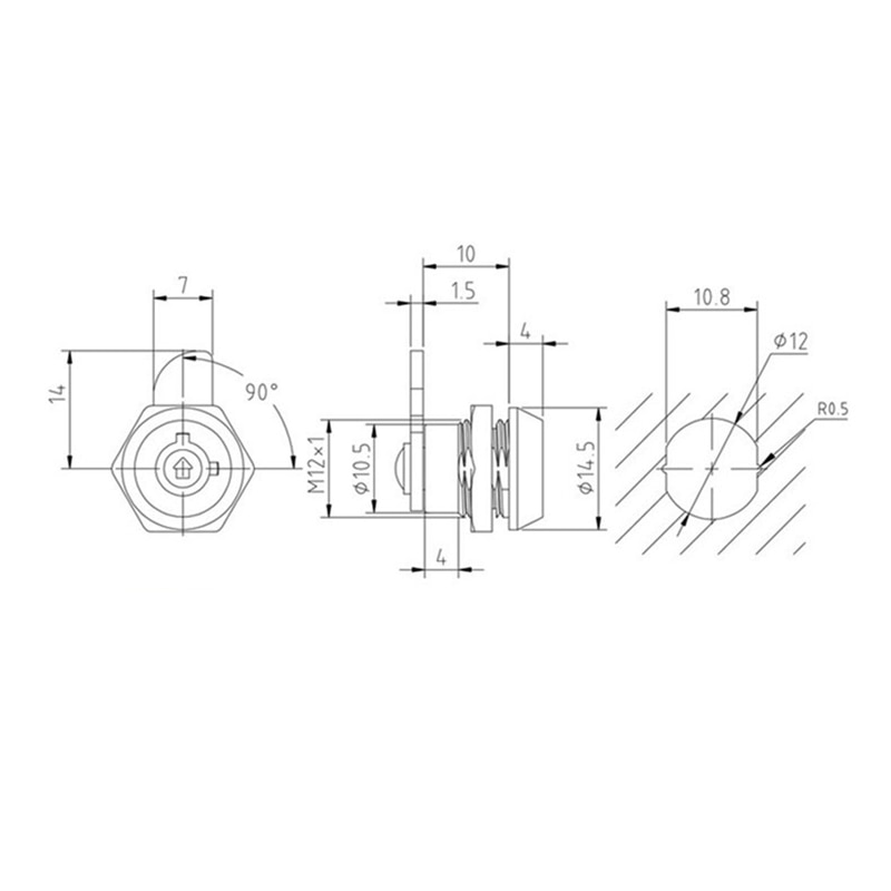 Plastic Material 1PCS JET Cam Cylinder Locks Door Cabinet Mailbox Cabinet Drawer Locker Security Furniture Locks With Keys