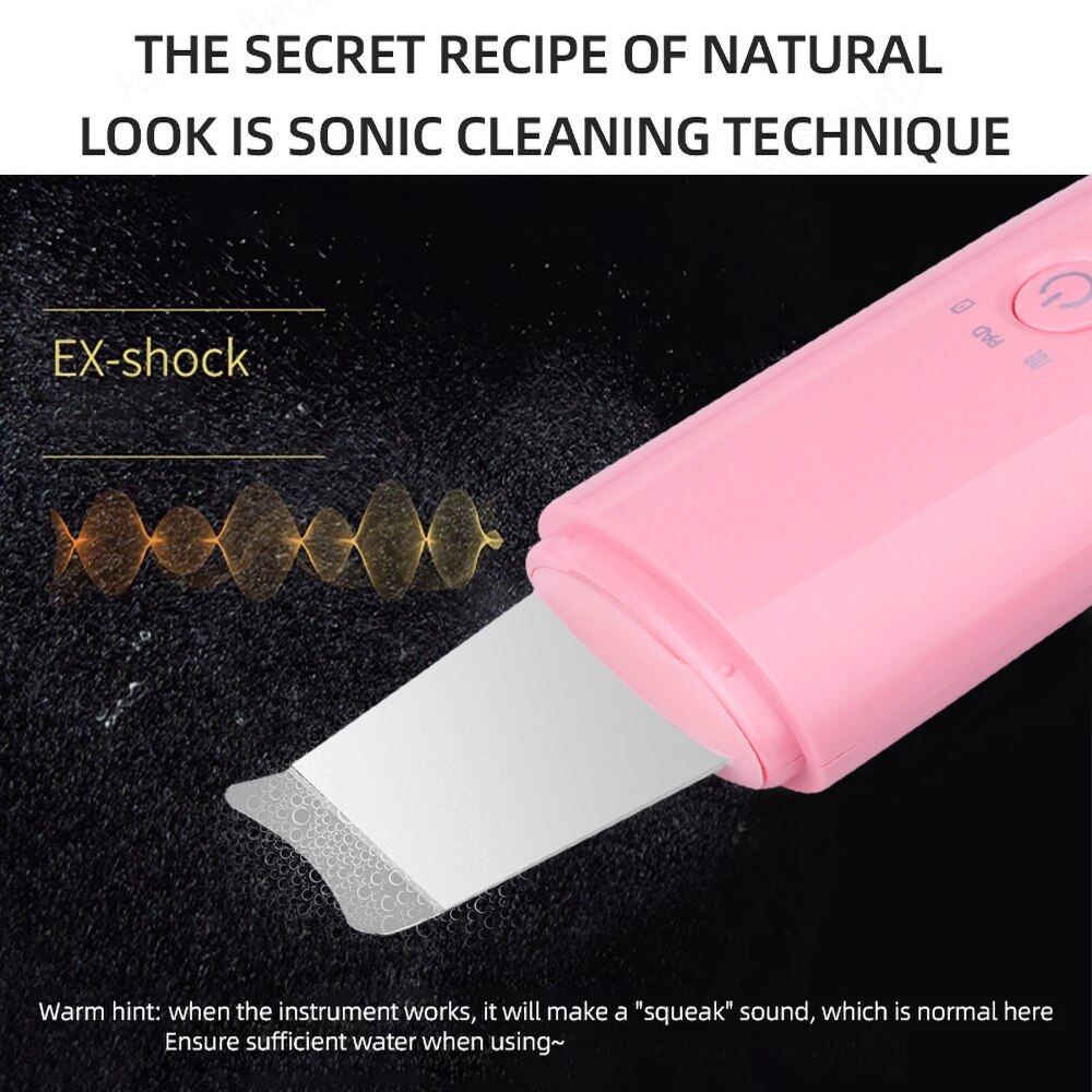 Ultrasonic Atomization Peeling Machine Skin Scrubber Vibration Face Spatula Blackhead Remover Deep Face Cleaning Machine Peel