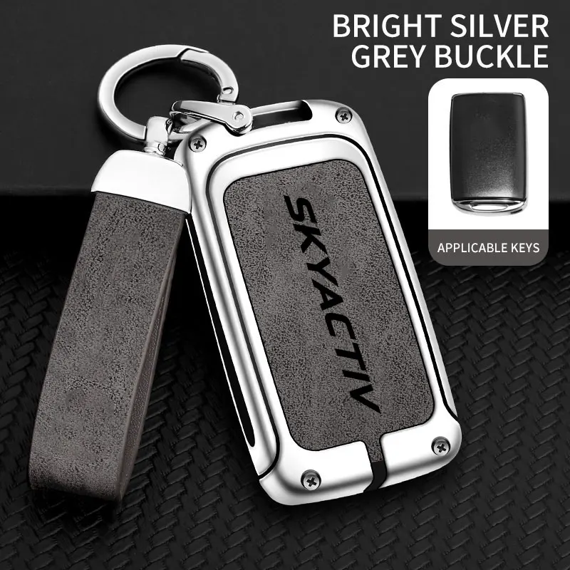 Porte-clé de voiture en alliage de Zinc Skyactiv pour Mazda 3 2 6 CX3 CX5 CX30 CX8 CX9 MX5 SKYACTIV, couvercle de protection pour clé de voiture