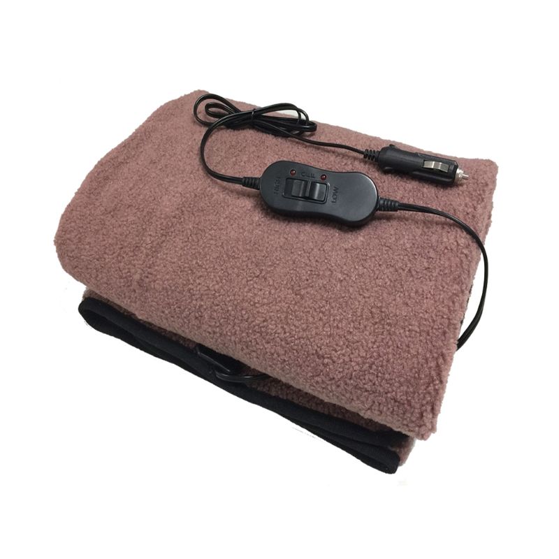 12V Elektrische Auto Decke Beheizt Reise Winter Camping Reise (40 "x 30", Braun)